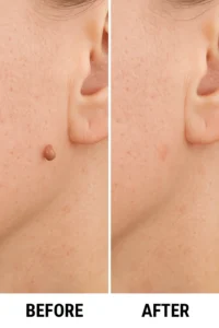 Skin tags removal Norfolk before and after