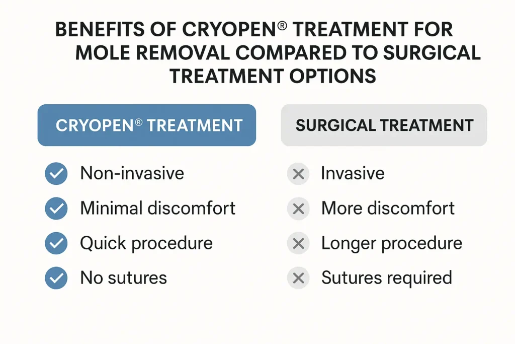 Benefits of facial mole removal Norfolk - call our team today to book a consultation