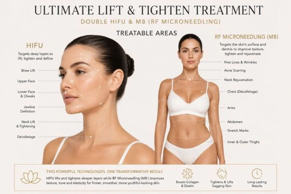 Areas of the body that can be treated - ultimate skin tighten treatment Norfolk